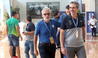 Jesús Martínez y Armando Martínez, presidente y vicepresidente de Grupo Pachuca durante el régimen de transferencias