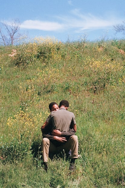 Lovers in a Field, 2019, by Clifford Prince King. 