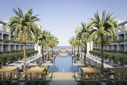 Piscina del hotel Mett en Estepona