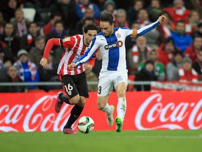 Sergio Garía, en el partido de Copa frente al Athletic. 