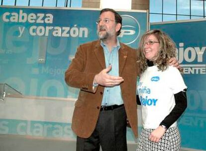 Mariano Rajoy, durante el mitin del PP en Teruel.