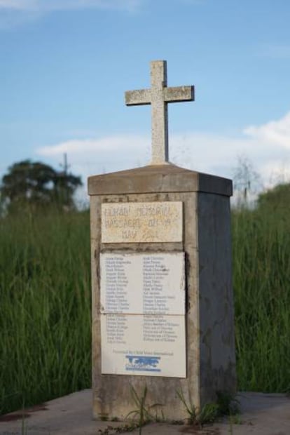 Memorial al antiguo campo de refugiados de Lukodi, donde el LRA perpetuó una matanza el 19 de mayo del 2004.