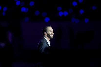 Nayib Bukele durante la ceremonia de apertura de los Juegos Centroamericanos y del Caribe, en San Salvador.