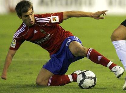 Álex, el domingo frente al Valencia.