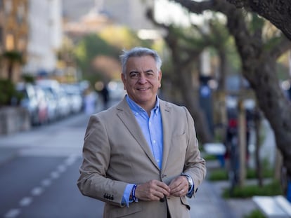 Javier de Andrés, candidato del PP a las elecciones vascas, en San Sebastián.