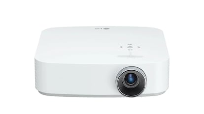 Proyector portátil y compacto de LG con 600 Lúmenes, Full HD, Smart TV, Hasta 100", Batería 2.5 horas de autonomía