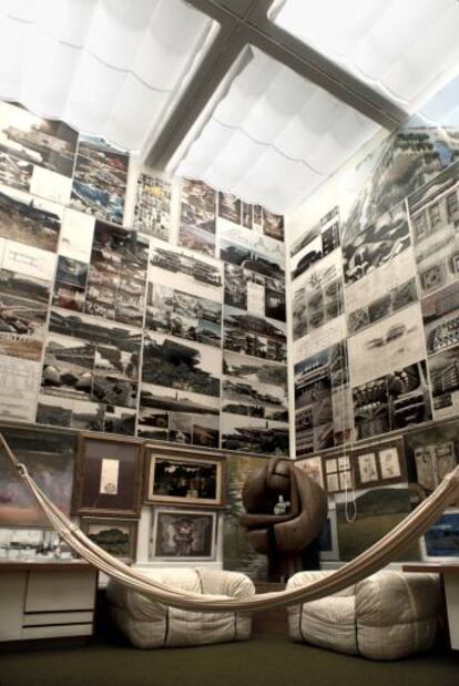 Interior de 'la cueva' de Fernando Higueras. Fotografía cortesía de la Fundación Fernando Higueras.