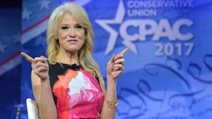 Kellyanne Conway durante una conferencia hace dos semanas en Washington.