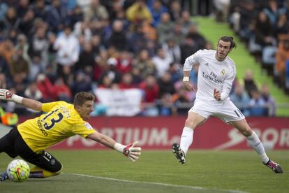 Gareth Bale del Real Madrid antes de marcar el tercer gol.