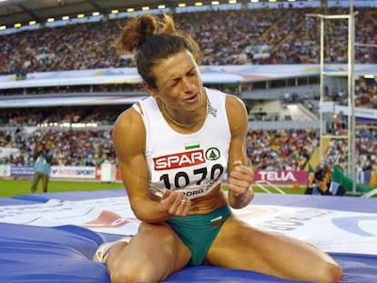 La saltadora de altura Venelina Veneva, durante los pasados Campeonatos de Europa, en Birmingham.