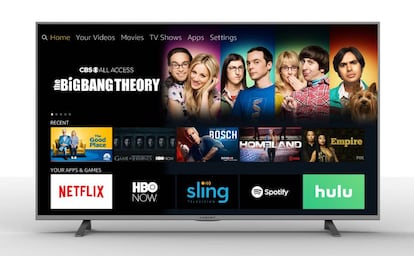 Una televisión con varios servicios de 'streaming'.