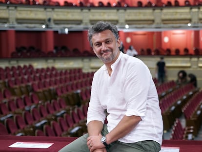 Jonas Kaufmann posa en el Teatro Real, este martes.