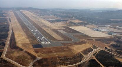 El aeropuerto de Castellón, construido en el término municipal de Vilanova d’Alcolea.