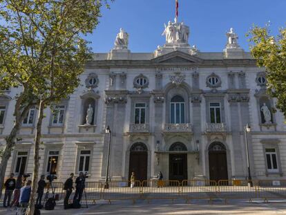 Fachada del Tribunal Supremo en octubre de 2019.