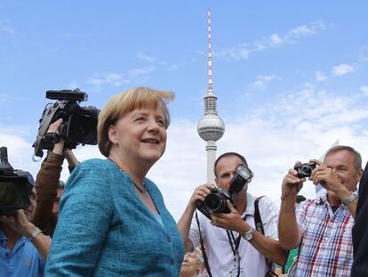 Angela Merkel, este domingo en Berl&iacute;n.