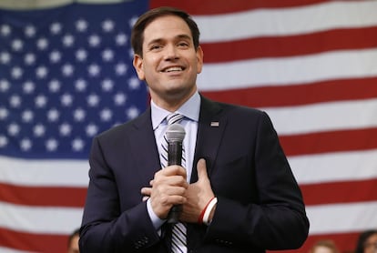 El candidato republicano Marco Rubio, en Idaho