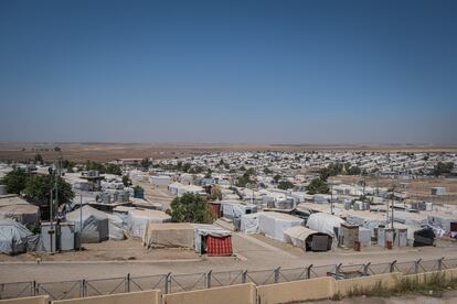 Vista general del campamento de desplazados internos. Aquí viven alrededor de 15.000 yazidíes desde hace más de ocho años, cuando muchos escaparon de Sinjar y sus alrededores tras un atentado del Estado Islámico.