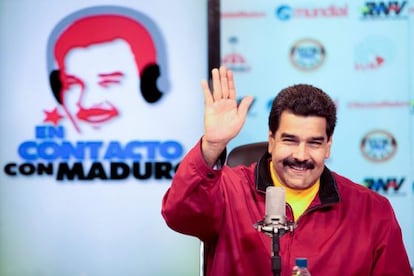 Nicol&aacute;s Maduro en un programa de radio 