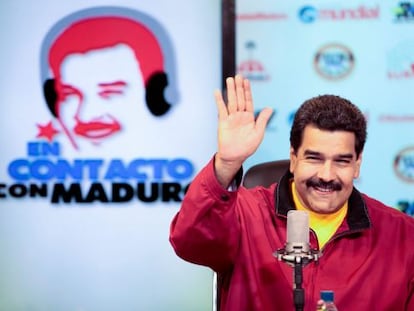 Nicolás Maduro em um programa de rádio.