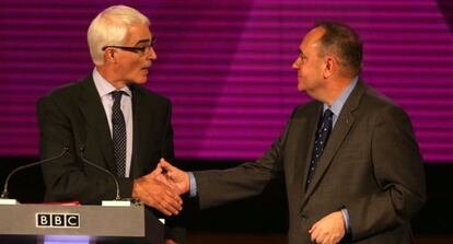 Debate entre Darling y Salmond sobre la independencia de Escocia.