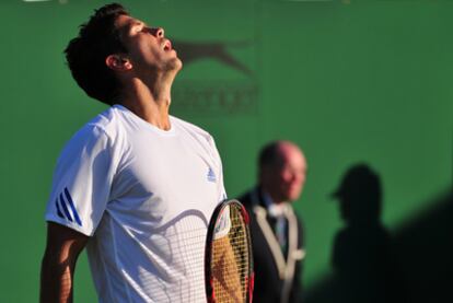 Verdasco se lamenta durante el partido ante el holandés Haase.