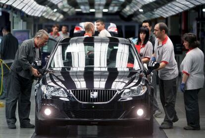 Operarios de la factoría automovilística Seat
