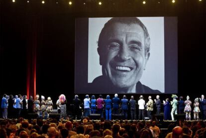 Un momento del homenaje a Pepe Rubianes en junio de 2009 en el Palau de Sant Jordi.