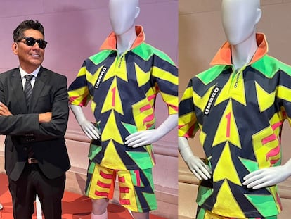 El exportero Jorge Campos, tras su homenaje en París (Francia).