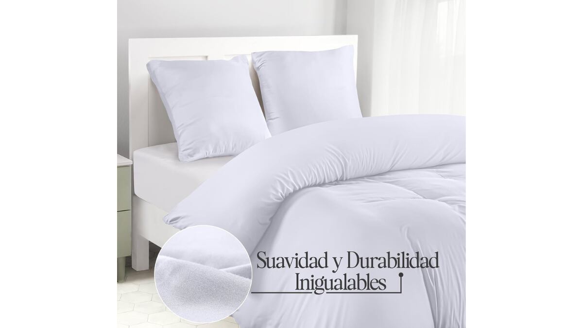 Su confección en microfibra cepillada ofrece un tacto transpirable y una suavidad que imita la ropa de cama de los hoteles.