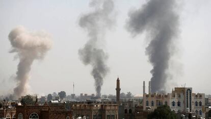 Ataque aéreo saudí en Saná (Yemen), el 31 de agosto pasado. 