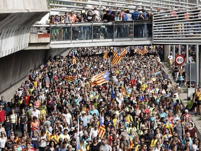 La ocupación del aeropuerto de El Prat fue una de las movilizaciones más sonadas en las protestas contra la sentencia del 'procés'.