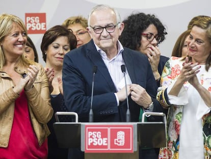 M&eacute;ndez Romeu, durante la campa&ntilde;a de las primarias del PSdeG.