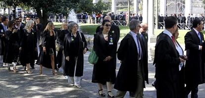 Protesta de abogados de oficio en verano de 2014.