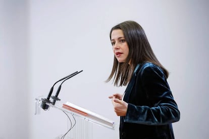 La portavoz parlamentaria de Cs, Inés Arrimadas.