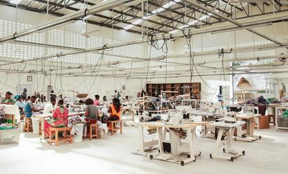 Taller textil de la empresa Soko. La fabricación en África tiene un largo camino por delante para satisfacer la creciente demanda.