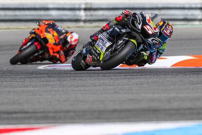 Johann Zarco, del Esponsorama Racing Team, durante la sesión de clasificación en Brno.