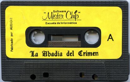 Casete de La Abadía del Crimen para MSX