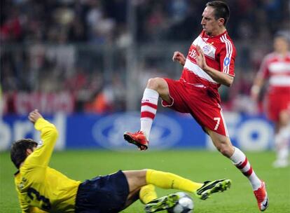 En la segunda mitad Ribéry ha logrado el único gol del equipo alemán en la eliminatoria