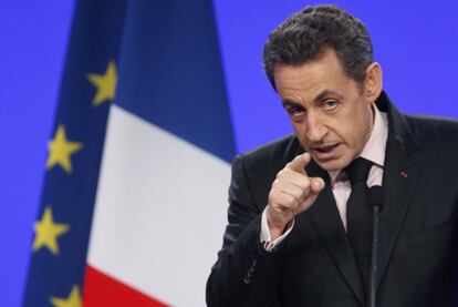 El presidente francés, Nicolas Sarkozy, durante un acto público en Mulhouse (este del país), el pasado 10 de enero.