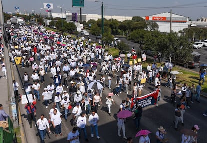 Protestas de trabajadores del Poder Judicial tras recorte presupuestal