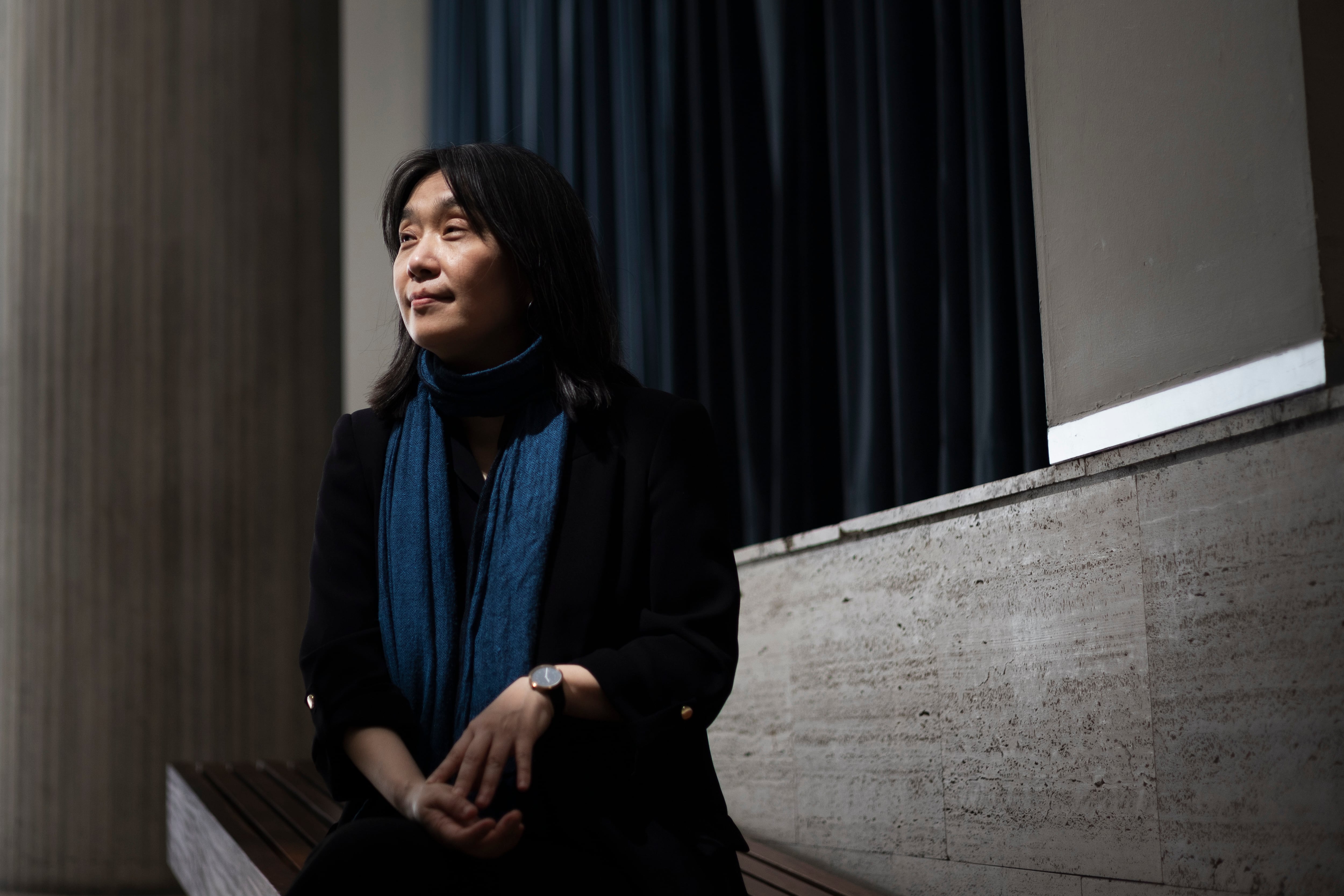 La nobel de Literatura, Han Kang, este miércoles en Barcelona. 