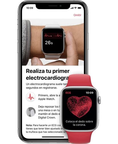 Electrocardiogramas en Apple Watch.