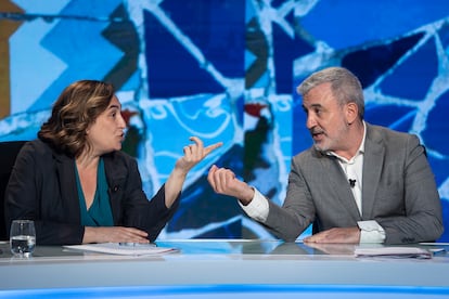 Ada Colau y Jaume Collboni, en un momento del debate.