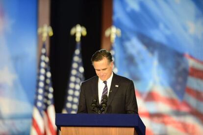 Mitt Romney en la noche electoral.