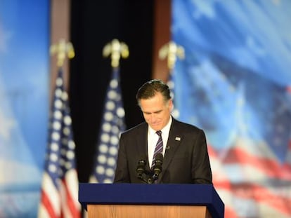 Mitt Romney en la noche electoral.