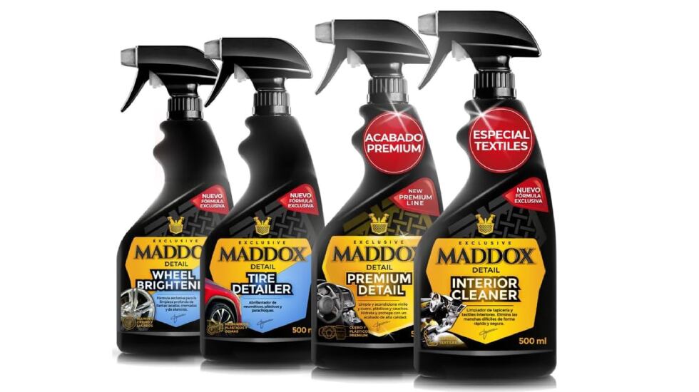 Kit de limpieza integral Maddox Detail para vehículos (cuatro unidades).