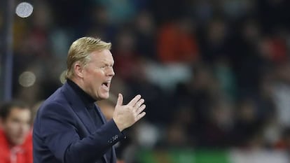 Ronald Koeman, en el último duelo ante Bielorrusia.