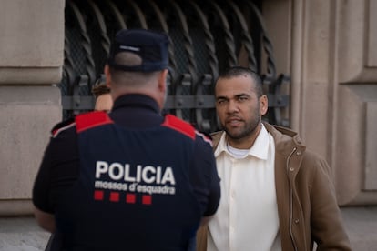 El exfutbolista Dani Alves en la Corte de Barcelona el pasado 28 de marzo de 2024.  