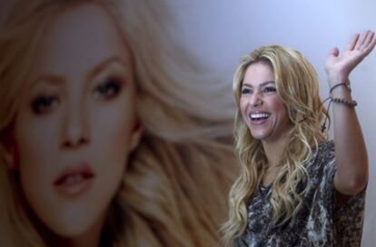 La cantante colombiana Shakira, en una presentación en Santiago de Chile.