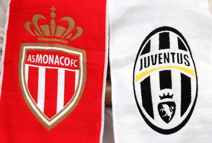 Los escudos del Mónaco y la Juventus